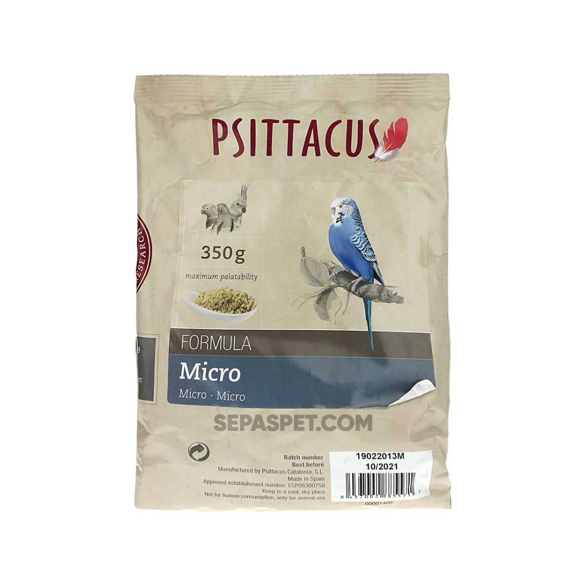 پلت-میکرو-سیتاکوس-350-گرمی-micro-psittacus-350-gr