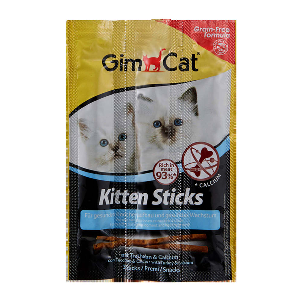 غذای تشویقی مدادی بچه گربه جیم کت با طعم بوقلمون بسته 3 عددی