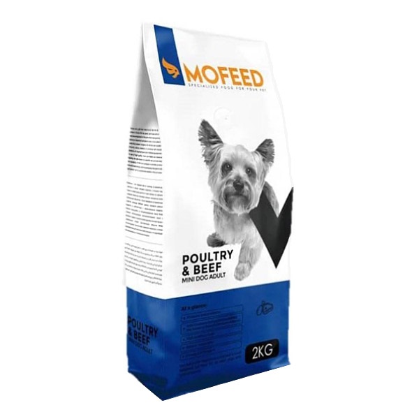 غذای خشک سگ مفید مدل paultry and beef وزن 2 کیلوگرم