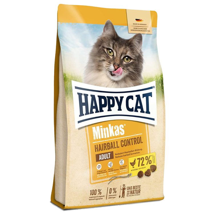 غذا خشک گربه هپی کت مدل Minkas Hairball وزن 10 کیلوگرم