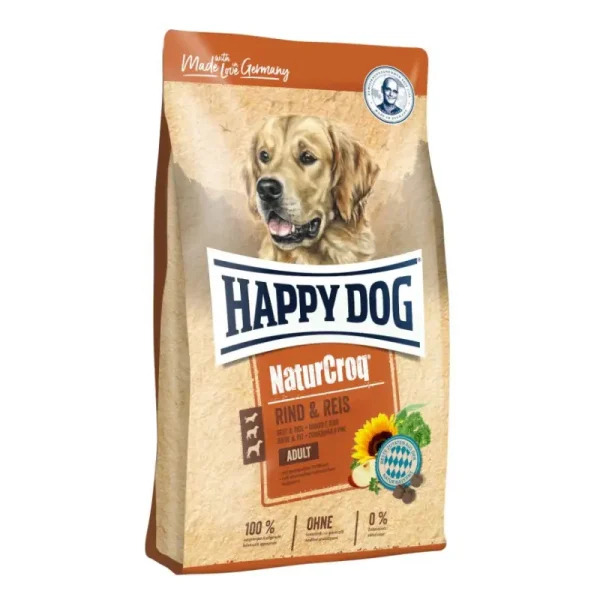 غذای خشک سگ هپی داگ ادالت گوشت و برنج Happy Dog Naturcroq Adult Beef & Rice