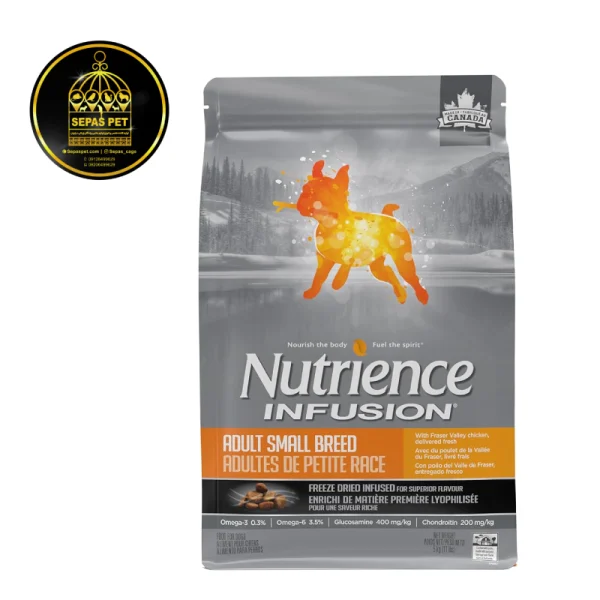 غذای خشک سگ نوترینس نژاد کوچک Nutrience Infusion Adult Small Breed Chicken