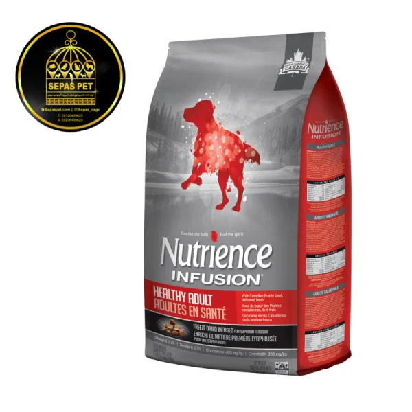 غذای خشک سگ بالغ نوترینس Nutrience Infusion Healthy Adult Beef