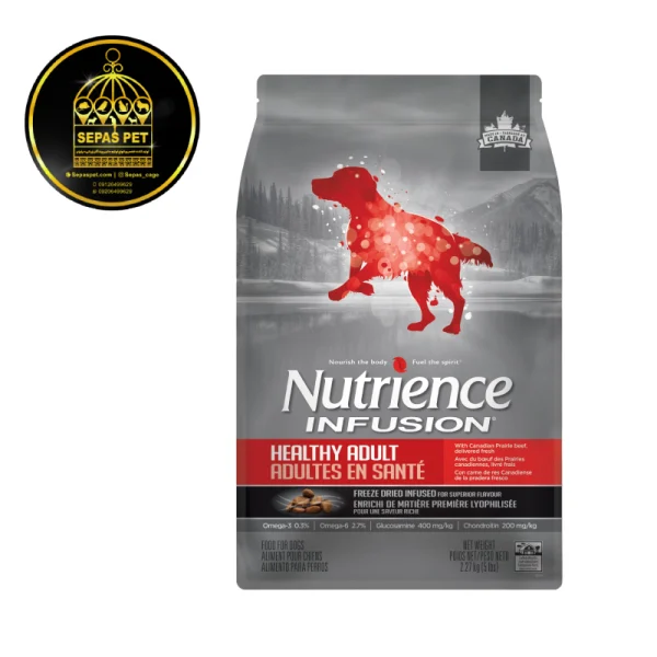 غذای خشک سگ بالغ نوترینس Nutrience Infusion Healthy Adult Beef