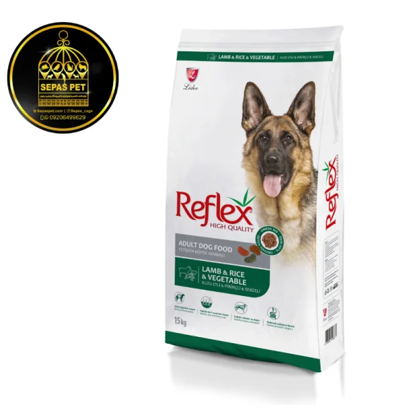 غذای خشک سگ بالغ رفلکس Reflex Adult Dog Food Lamb, Rice & Vegetable