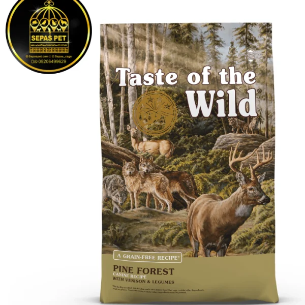 غذای خشک سگ طعم گوشت گوزن و حبوبات Taste Of The Wild Pine Forest