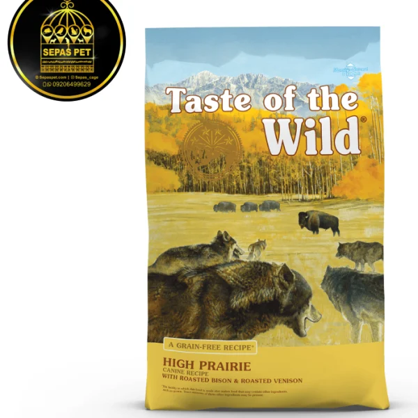 غذای خشک سگ طعم گاومیش کوهان دار و گوزن Taste of the Wild High Prairie