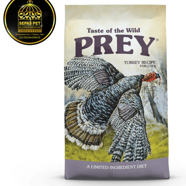 غذای خشک گربه پری طعم گوشت بوقلمون Taste of the Wild Prey Turkey Limited