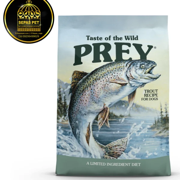 غذای خشک سگ پری طعم ماهی قزل آلا Prey Trout Limited Ingredient Recipe