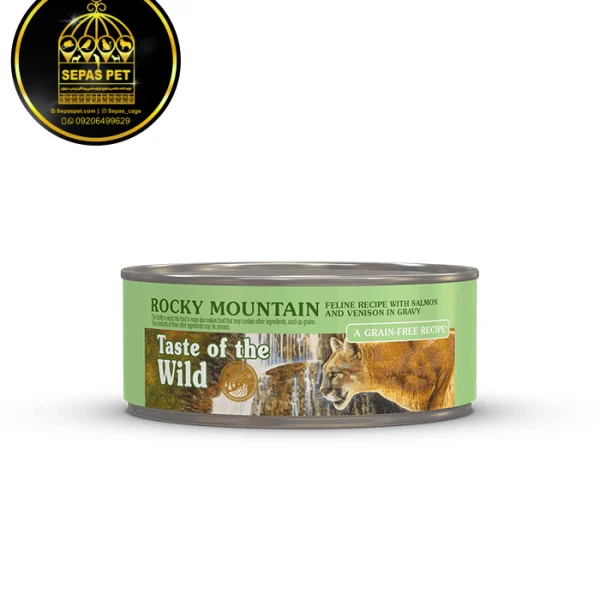 کنسرو گربه طعم ماهی قزل آلا و گوشت گوزن Taste Of The Wild Rocky Mountain