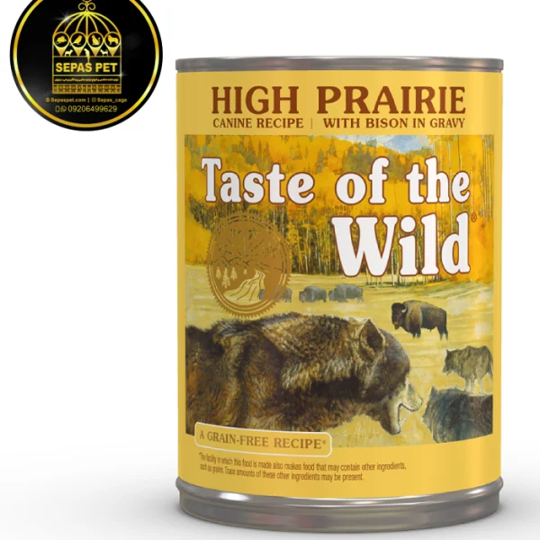 کنسرو سگ طعم گوشت گاومیش در سس Taste Of The Wild High Prairie