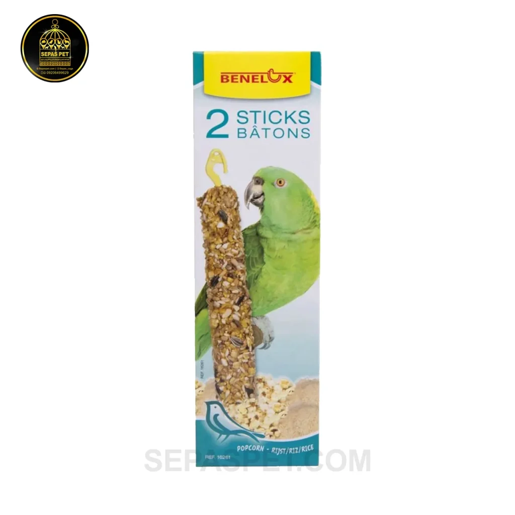 استیک تشویقی بنلوکس طعم پاپ کورن و برنج Benelux Popcorn Rice Sticks