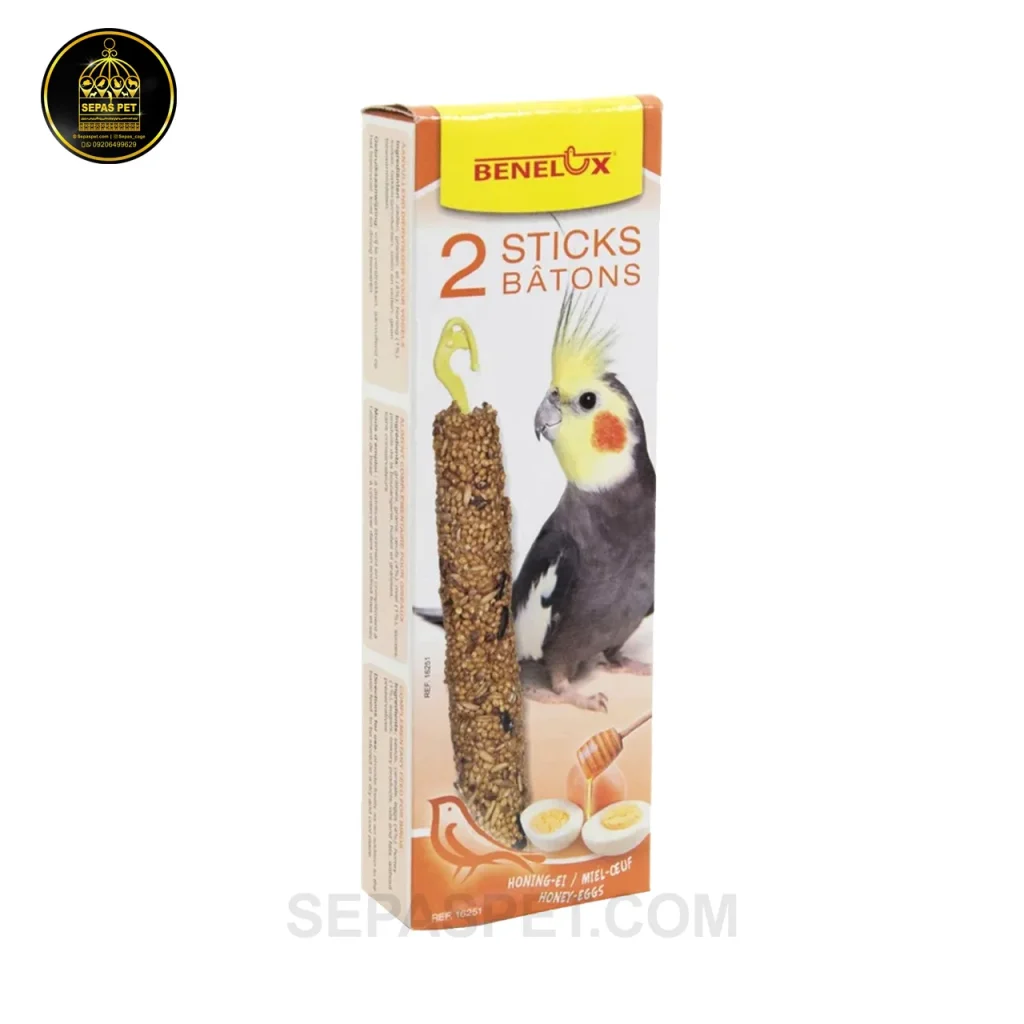 استیک تشویقی تخم مرغ و عسل بنلوکس طوطی Benelux Honey Eggs Stick