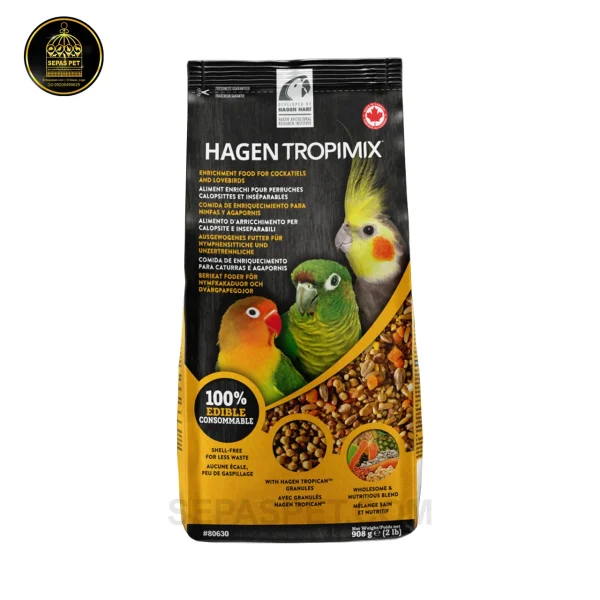 خرید غذای آجیلی کاکاتیل و لاوبرد تروپیمیکس هاگن Hagen Tropimix Cockatiel and Lovebird