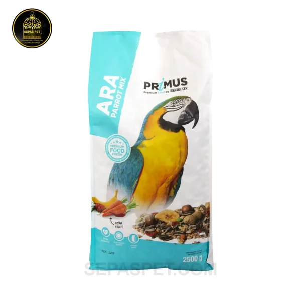 غذای مخلوط پریموس بنلوکس مخصوص طوطی های آرا و ماکائو Benelux Primus Ara Parrot Mix