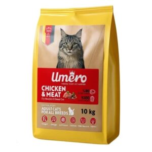 غذا خشک گربه بالغ اومرو طعم گوشت و مرغ وزن 10 کیلو